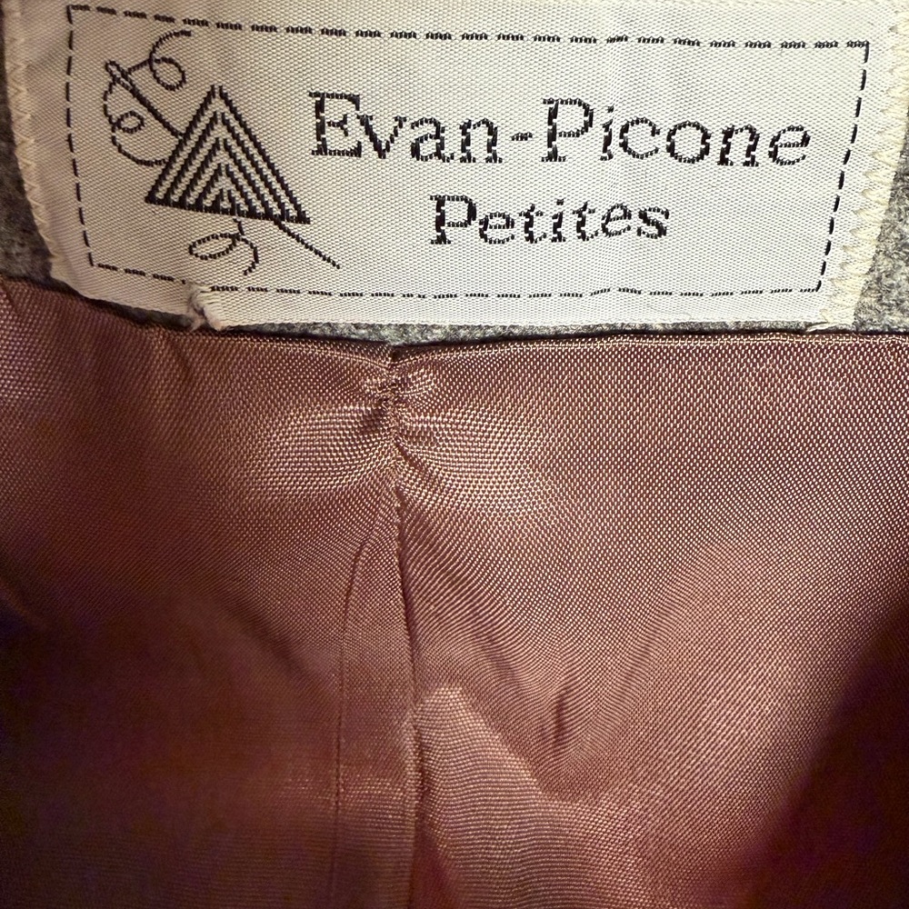 Vintage 80’s Evan Picone Gray / Black Blazer - Size 4 - Picture 3 of 6